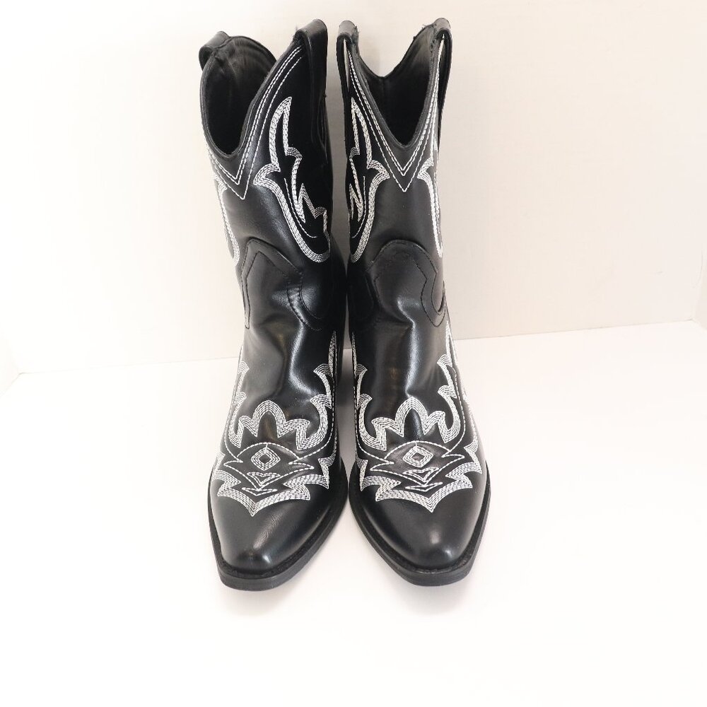 Wet‎ Kiss Women's Black and White Western Boots Size 8 Like New